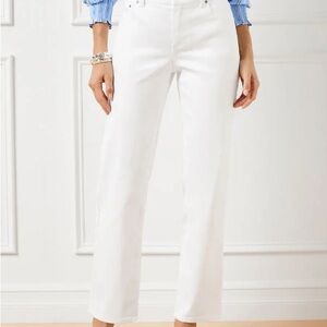 TALBOTS White Straight Leg Jeans Classic Style